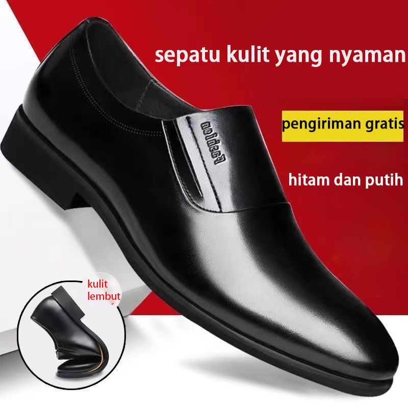 Sepatu Pantofel Pria Pantofel Hitam Pria Sepatu Pantopel Fantofel Kulit Kerja Sepatu pernikahan