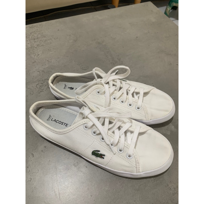 sepatu lacoste putih size 36 preloved