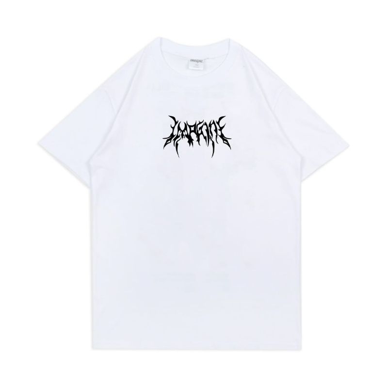 KAOS IMAGINE PUTIH FONT METAL