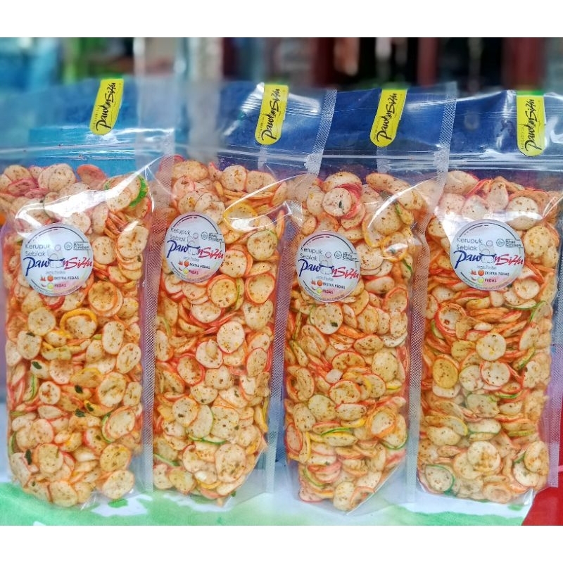 

KERUPUK SEBLAK PEDAS EKSTRA DAUN JERUK PAWON SIHU 250GR KHAS CIREBON
