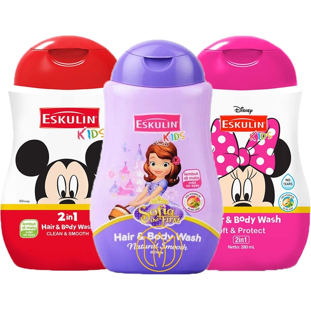 ESKULIN KIDS Hair & Body Wash 280ml - Sabun Mandi Anak ESKULIN KIDS