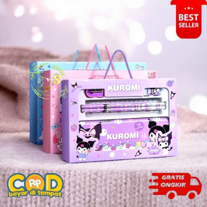 

[GS] set alat tulis anak | kotak pensil anak set 7 in 1 stationery untuk hadiah anak sekolah