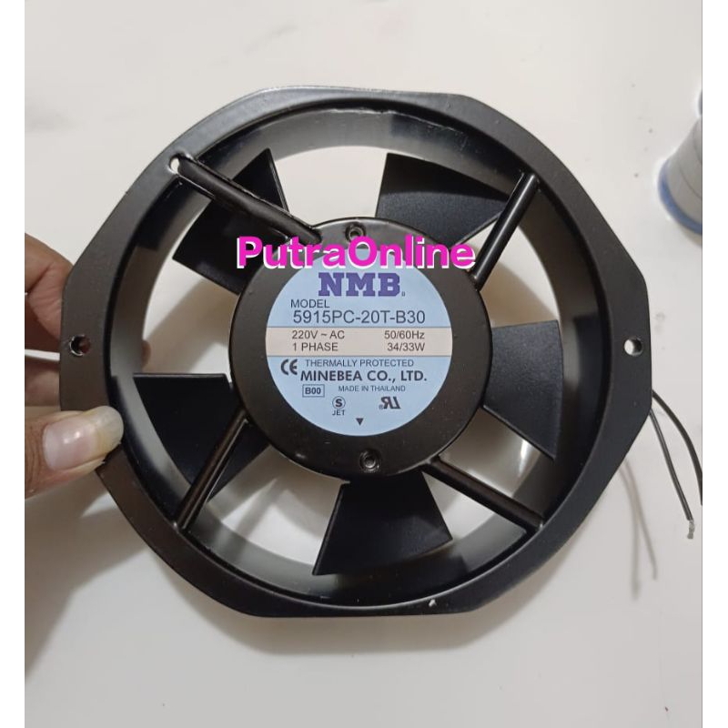 FAN AC 220V NMB 15x17 CM Ball Bearing Made in Thailand