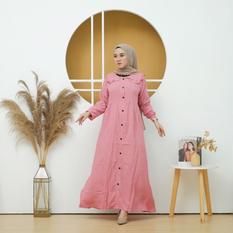 Gamis Rayon Polos Gamis Rempel Susun Busui