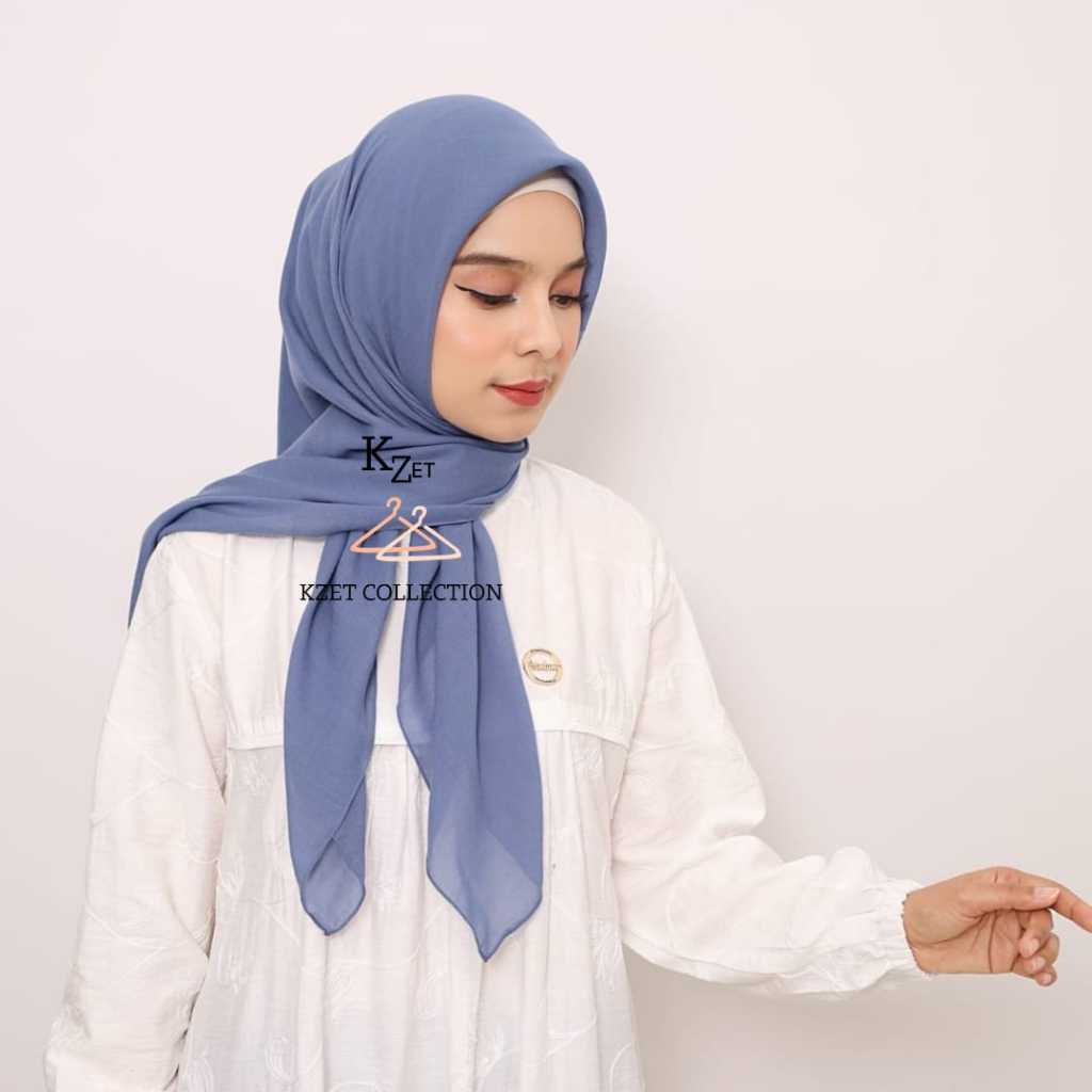 Hijab Arabian Voal 120x120cm (Arabian Voile)/ Jilbab Arabian Voal Segiempat Premium Jahit Tepi