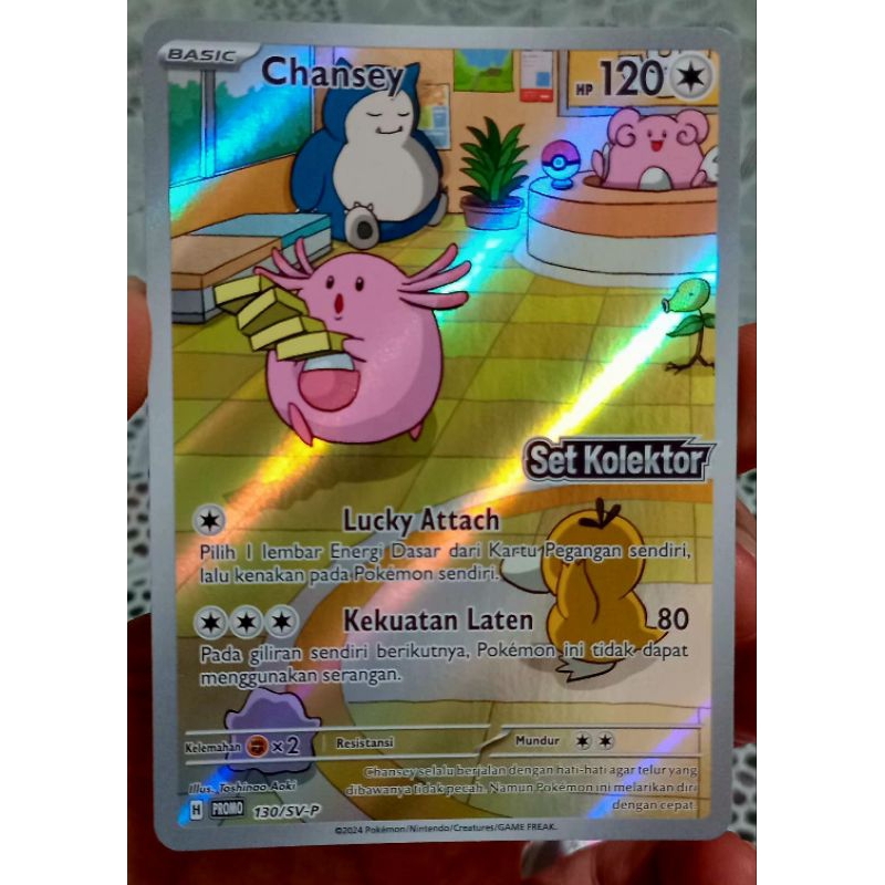 KARTU POKEMON CHANSEY AR SVP INDONESIA HOLO SET KOLEKTOR NOT SEALED
