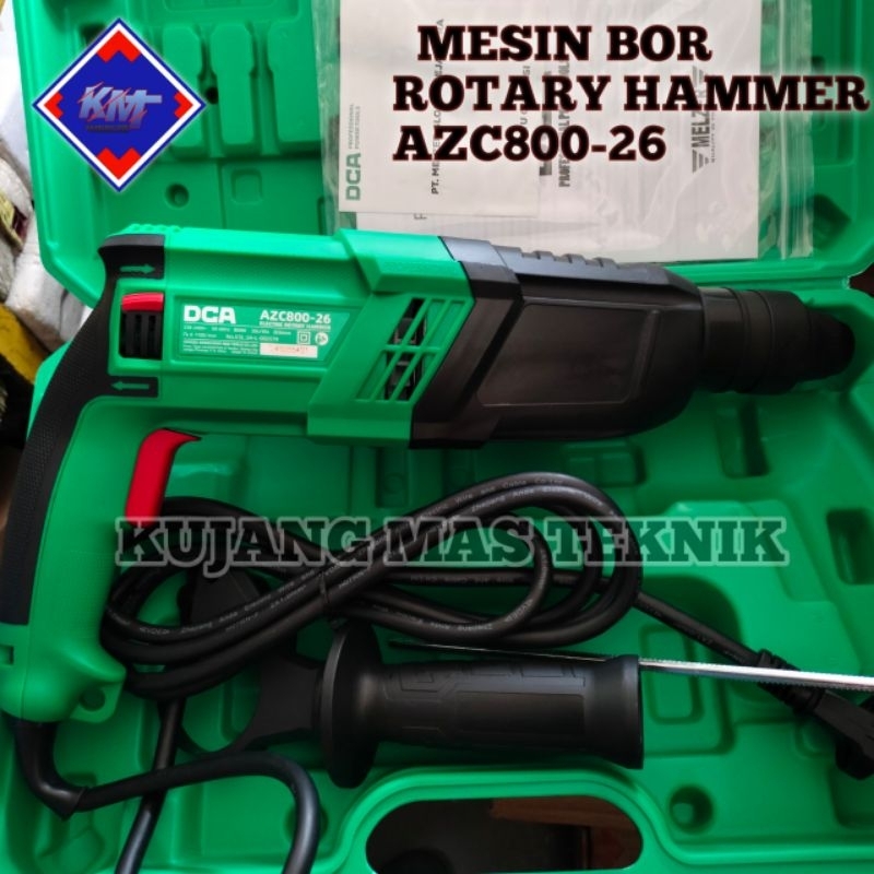 DCA AZC800-26 MESIN BOR ROTARY HAMMER DRILL DCA AZC800-26 ELECTRIC ROTARY HAMMER 26MM DCA (3 MODE)
