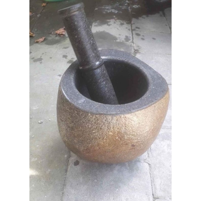 lumpang batu alam/lesung batu alam asli