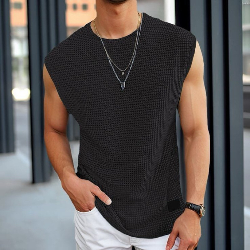 TANAMO-Baju Kaos GYM Pria Dewasa Bahan Wafer Premium Adem Dan Menyerap Keringat