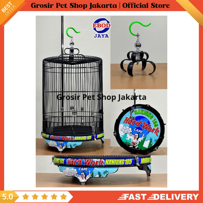 FULL SET No 2 Sangkar Ebod Jaya Murai PVC Kandang Burung Murai PVC Original Ebod Jaya Hard Work Nanj