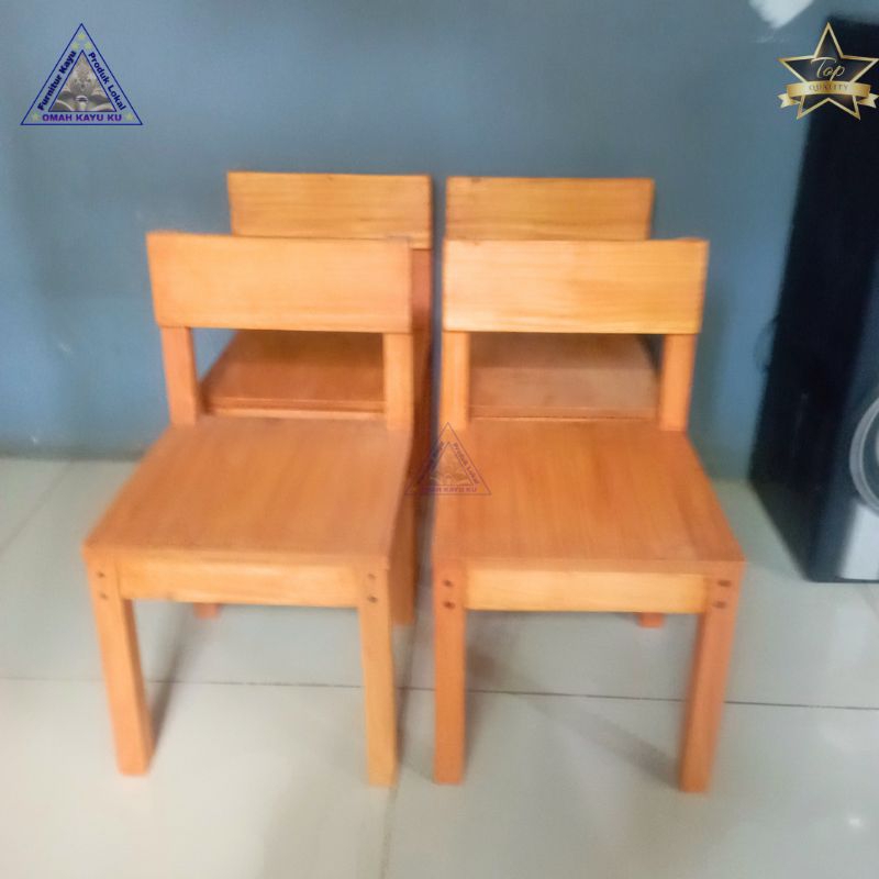 KURSI/ BANGKU KAYU NATURAL, KURSI BELAJAR ANAK