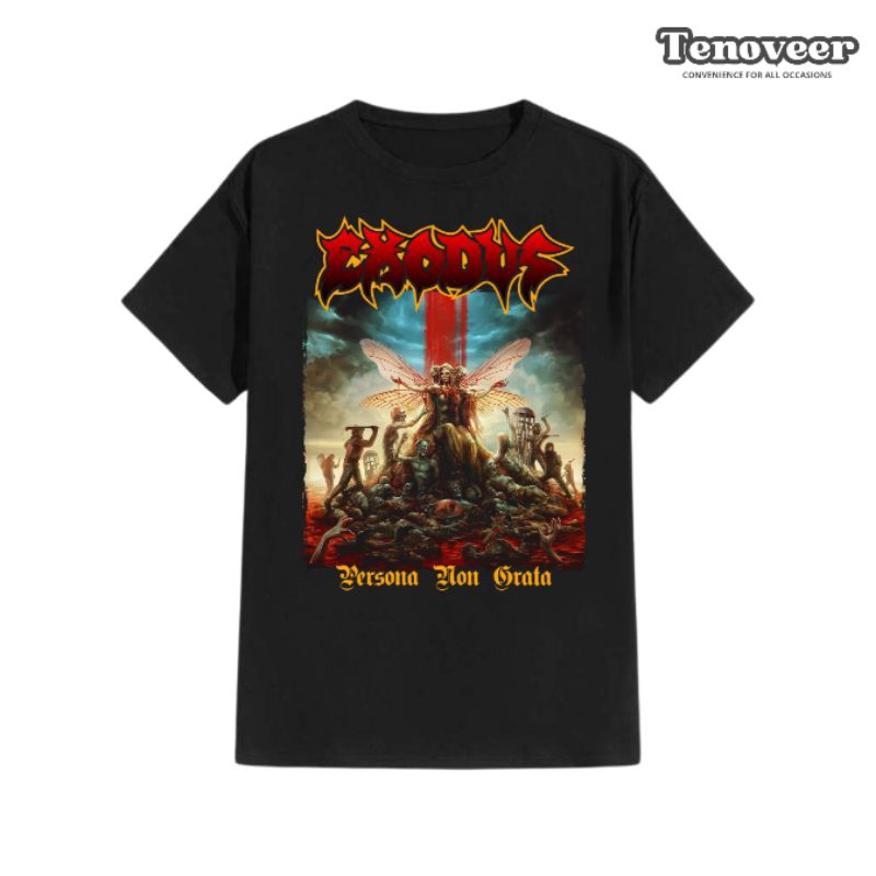 kaos band EXODUS unisex tshirt  Baju Pria Atasan Cowok Wanita Keren
