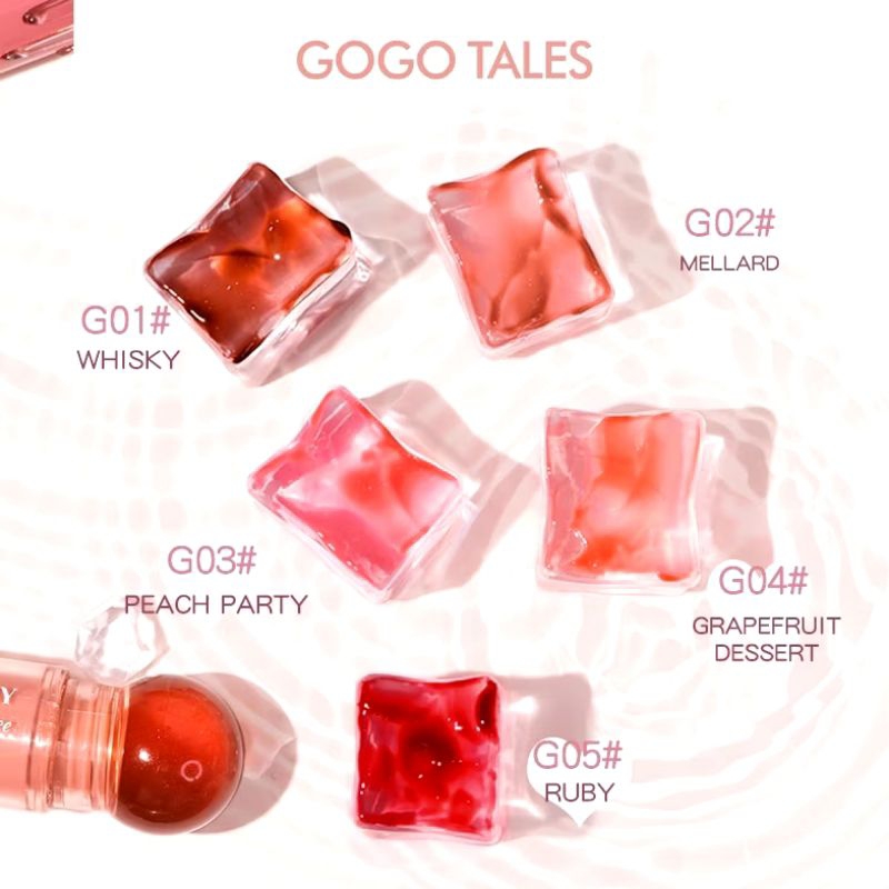 QSB [READY] Gogo Tales A Poetic Day Mirror Watery Lip Gloss Moisturizing and Light gogo tales lip