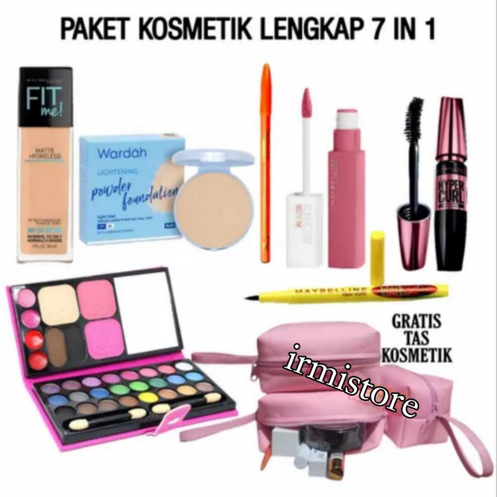 SHVA. Paket Kosmetik WARDAH Super Komplit Lengkap Murah 1 Paket 10in1 - Paket MakeUp Wardah Set 10