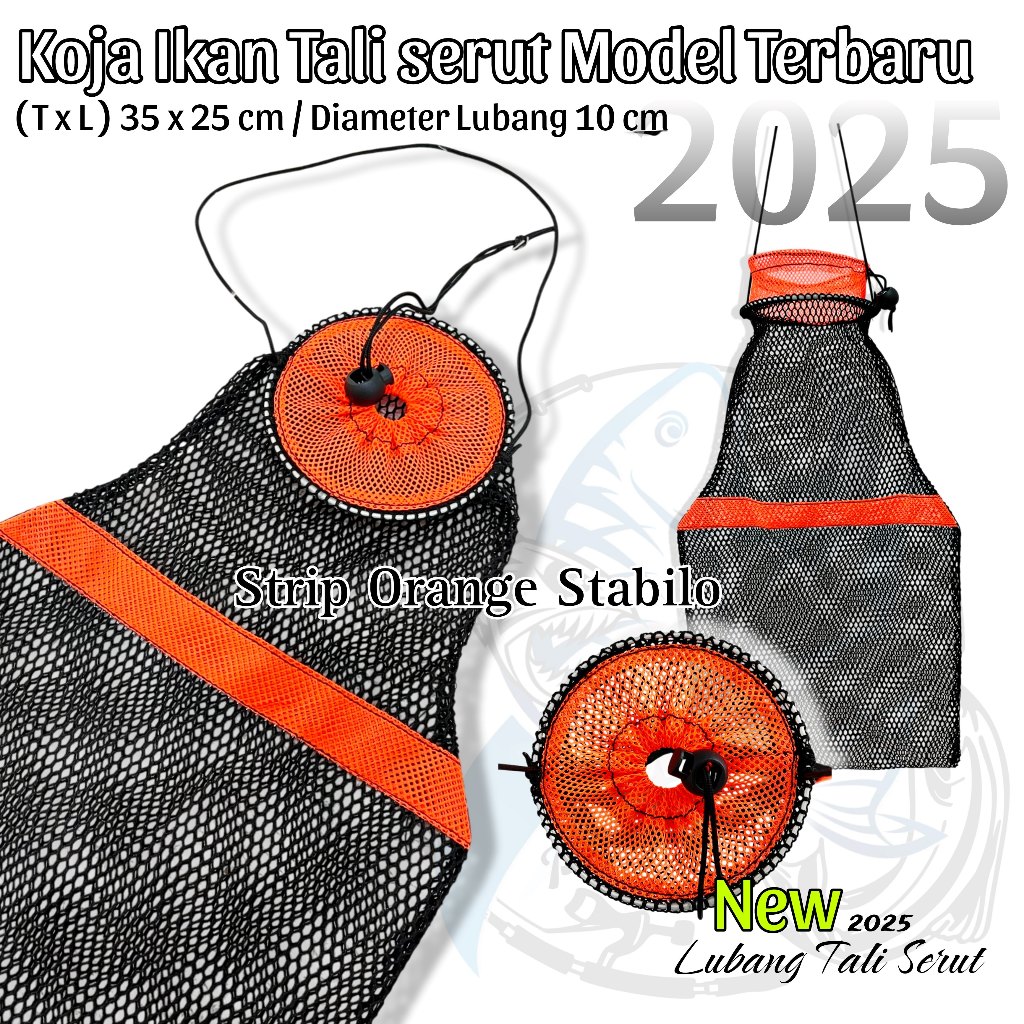 Koja ikan - Koja Wader serut orange - Koja ikan bahan tebal - wadah hasil mancing