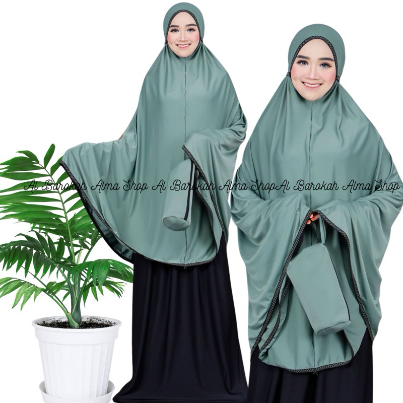 Mukena Dewasa Haura Jersey Travelling Kombinasi