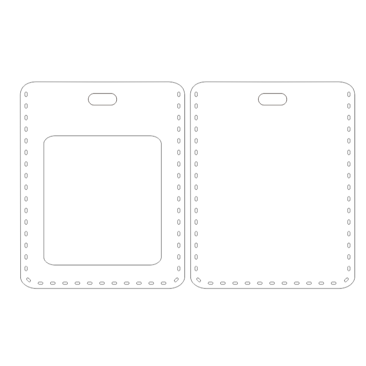 

Lanyard Nametag Id Card Holder Mini Free Custom Model Kulit Sapi Premium