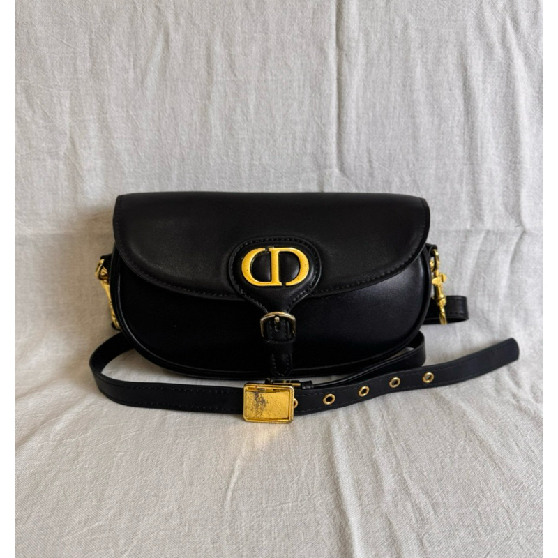 CHRISTIAN* DIOR*  BOBY EAST WEST BLACK PRELOVED BAG BRANDED