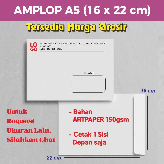 

Amplop Artpaper 150gsm A5 16x22 cm Custom | Amplop Lebih Tebal daripada HVS Putih | Amplop Surat Undangan | Amplop Vintage | Amplop Aesthetic | Amplop Aesthetic A7 A6 A5 A4 | Amplop Putih | Amplop Undangan Vintage Amplop Post Card Greeting Card