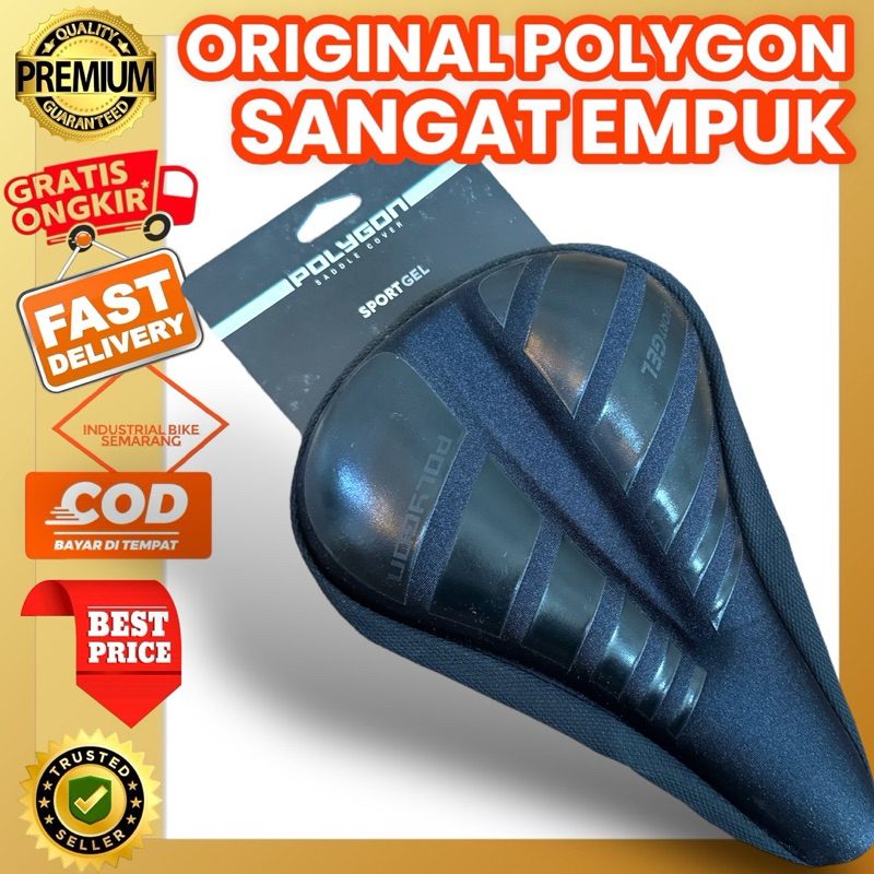 PREMIUM BAGUS Cover sadel polygon sport gel sepeda silicone jel empuk tebal sadel bungkus sadel jok