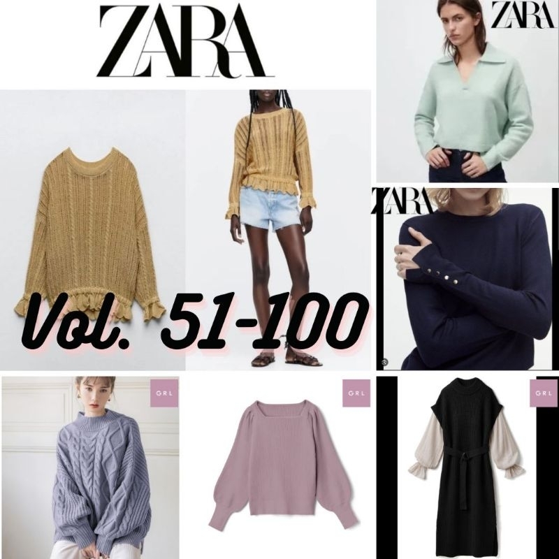 51-100 SWEATER DRESS RAJUT BRANDED ZARA GRL UNIQLO GU HNM