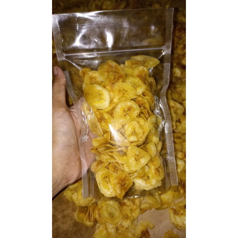 

Keripik Pisang Kepok Asin/Manis Khas Kotabaru Kemasan Pouch 100gr.