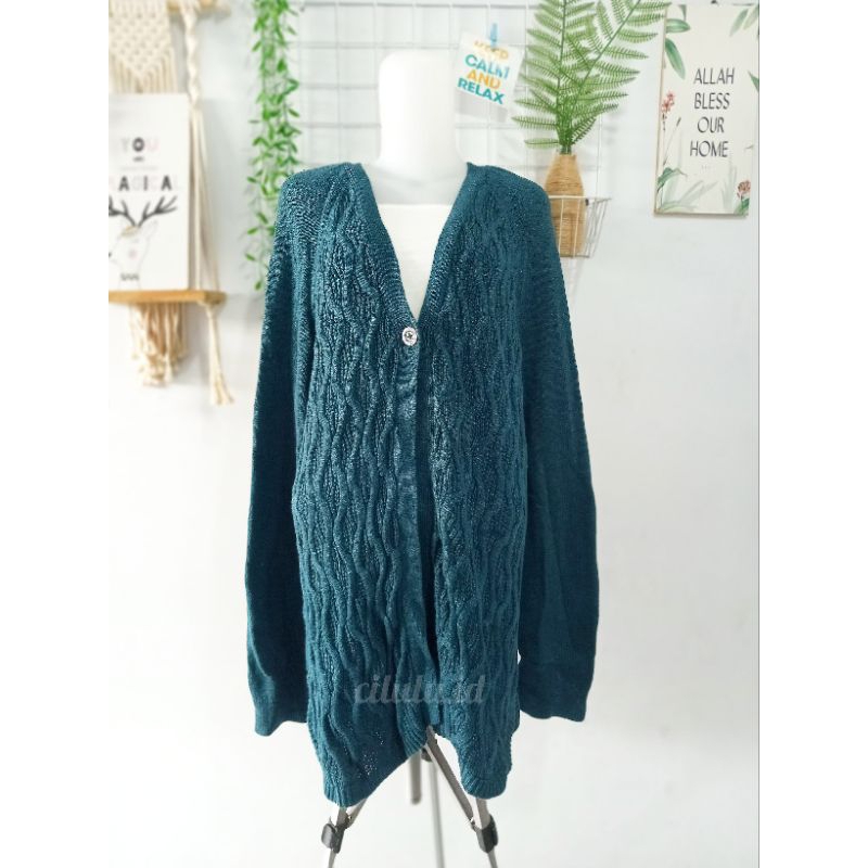 [FLASH SALE] Long Outer Rajut Kepang JUMBO Preloved | Long Outer | Long Cardi | Long Cardigan | Oute