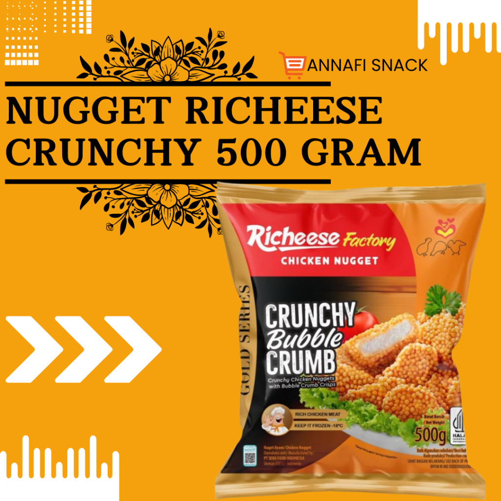 

NUGGET RICHEESE CRUNCHY BUBBLE CRUMB 500 GRAM // RICHEESE FACTORY