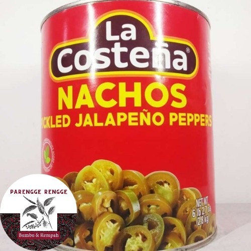 

N.E.W La Costena Pickled Jalapeno Nacho Slices - 2.8kg can, Rp. 96/gr