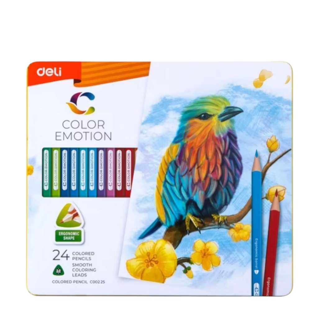 

DELI - EC00225 Pensil Warna Halus 24 Warna Bentuk Segitiga Ergonomis