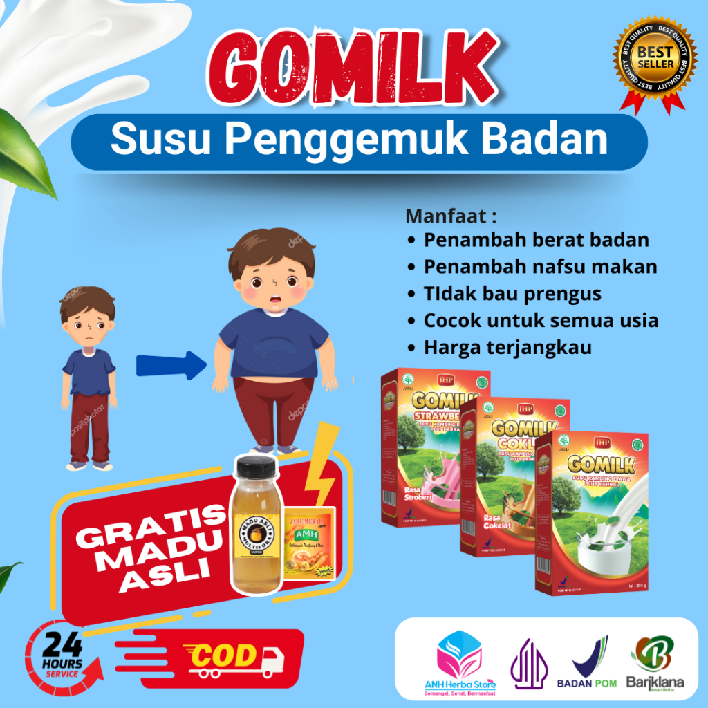 

[ BELI 1 GRATIS JAHE ] [ COD + GARANSI ] GOMILK Penambah Berat Badan Terbukti