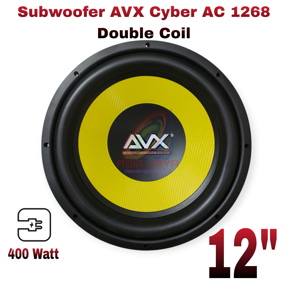 AVX Subwoofer Cyber AC 1268 Double Coil Kuning
