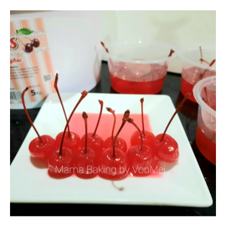 

Cherry Ceri Tangkai Batang Topping Hiasan Kue Cake Black Forest 20