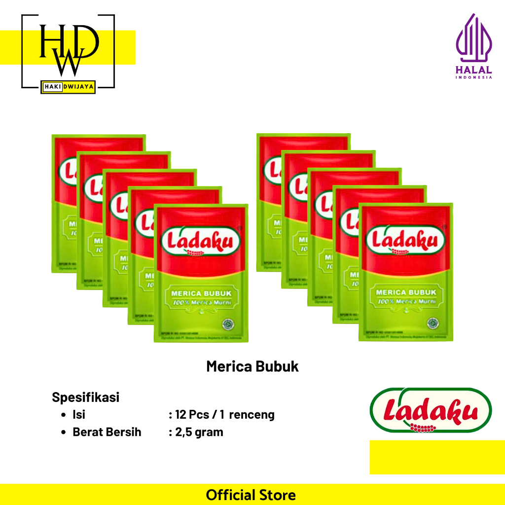 

[12 Pcs] Ladaku Merica Bubuk Sachet 2,5gr