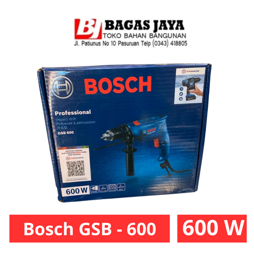 Mesin Bor Tangan Listrik Beton Bosch GSB 600 / BOSCH GSB 600 Mesin Bor Listrik / Bor Dinding Beton