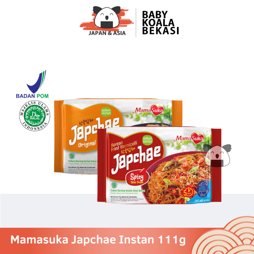 

MAMASUKA Japchae Korea Instan 111 g Halal | Sohun Glass Noodle Original- Bekasi
