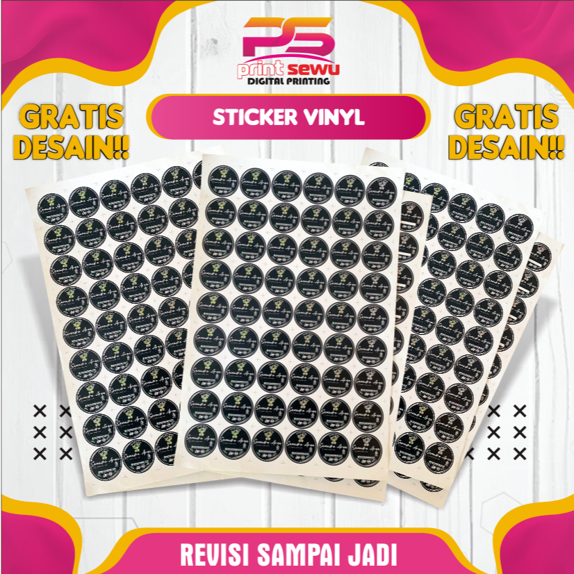 

CETAK STICKER VYNIL MURAH BISA REQUEST DESAIN | STICKER BULAT | STICKER KOTAK GRATIS DESAIN | UKURAN 30X47