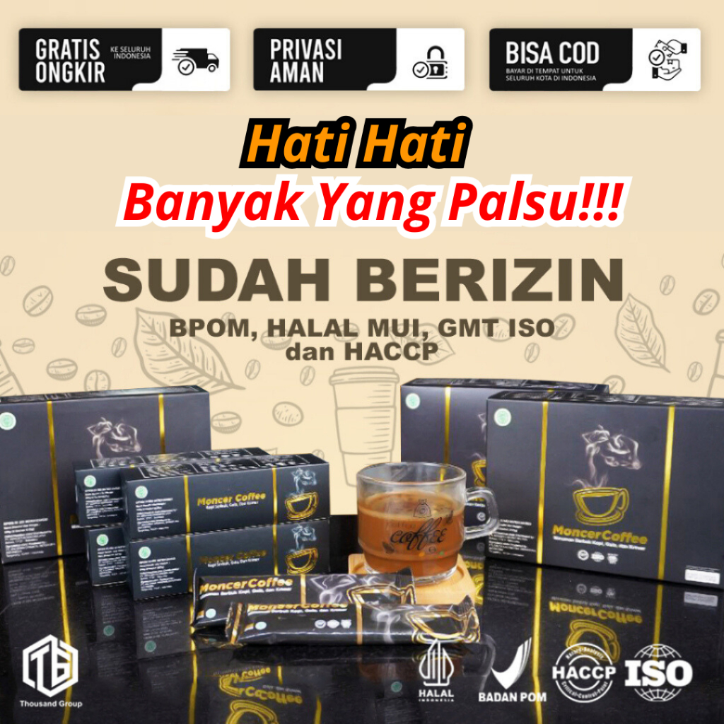 

NFMoncerr Coffee Original BPOM Halal Aman Bisa Cod Seluruh Indonesia