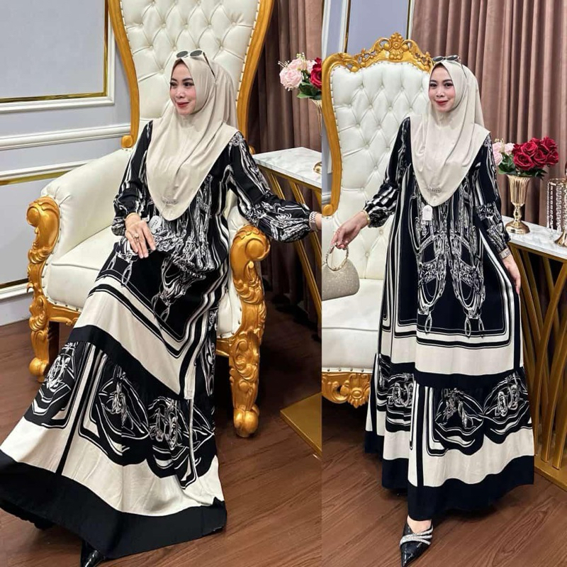 SET HIJAB ABSTRAK / GAMIS SET HIJAB