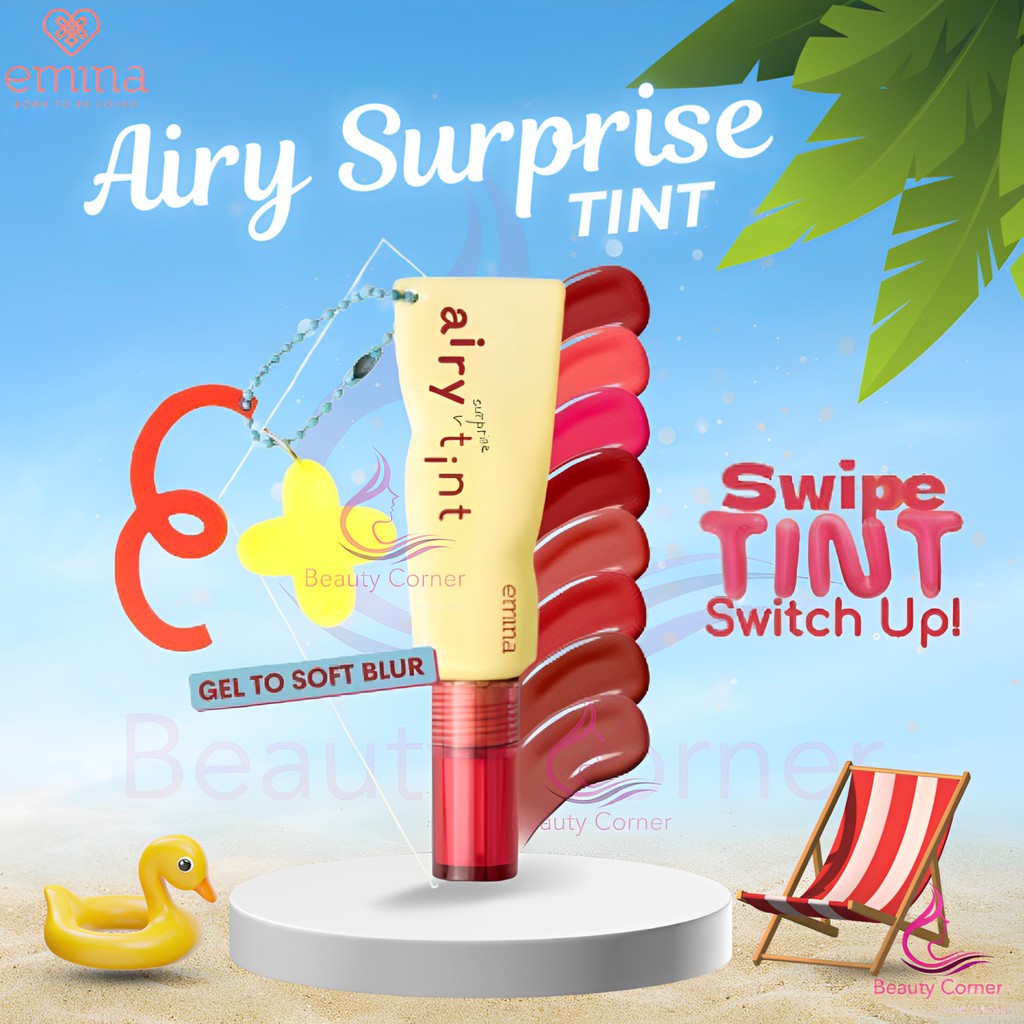 EMINA AIRY SURPRISE TINT - Lip Tint Ringan Tahan Lama Waterproof