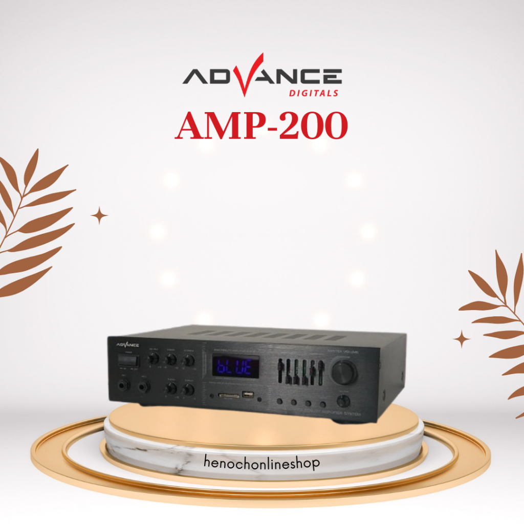 ADVANCE AMP-200 High Fidelity Amplifier Sound System Ampli Karaoke Equalizer Bluetooth Stereo Ampli