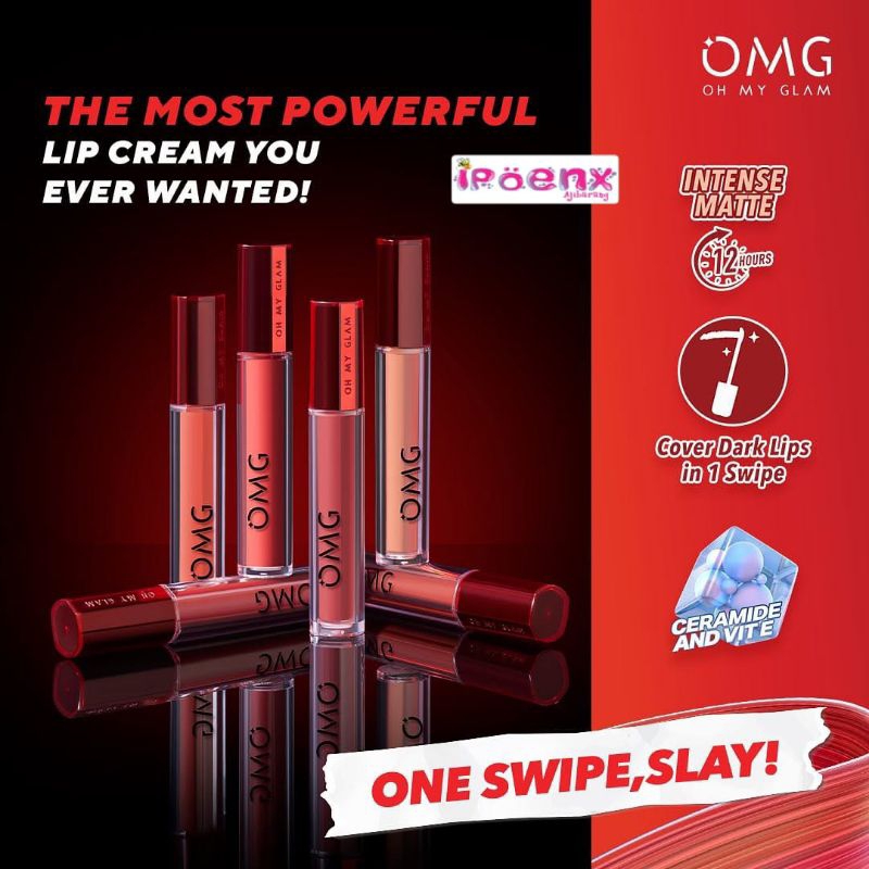 Lip Cream Oh My Glam Matte Lipstik OMG Original