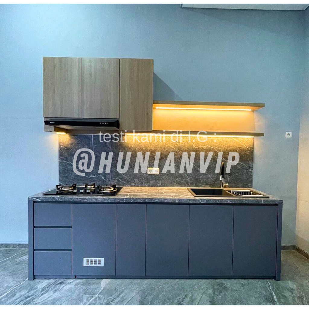 Kitchen set rak bawah atas aluminium acp minimalis