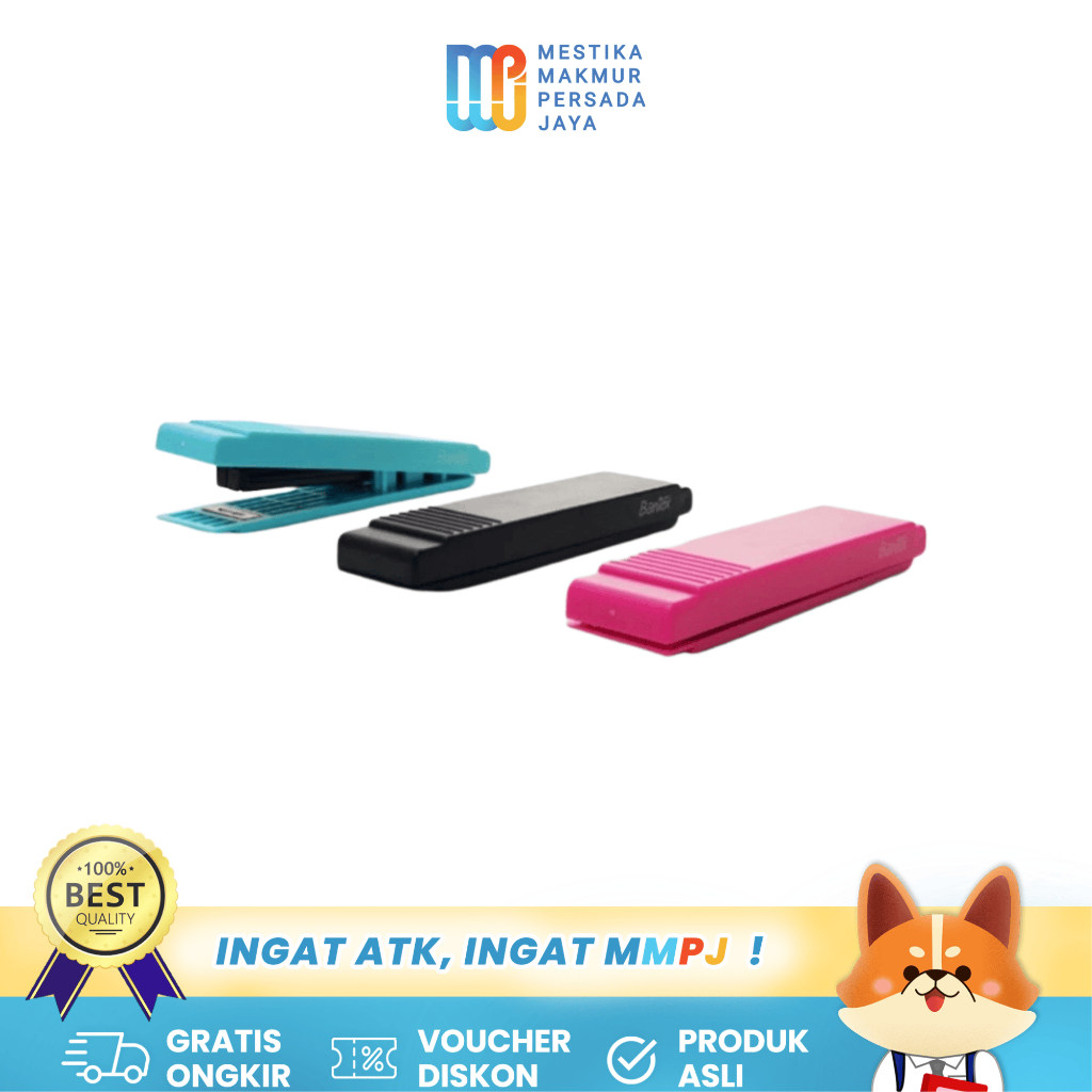 

Bantex Stapler Mini Slim - Stapler Ringan & Kompak (Hitam/Biru/Merah) 9332