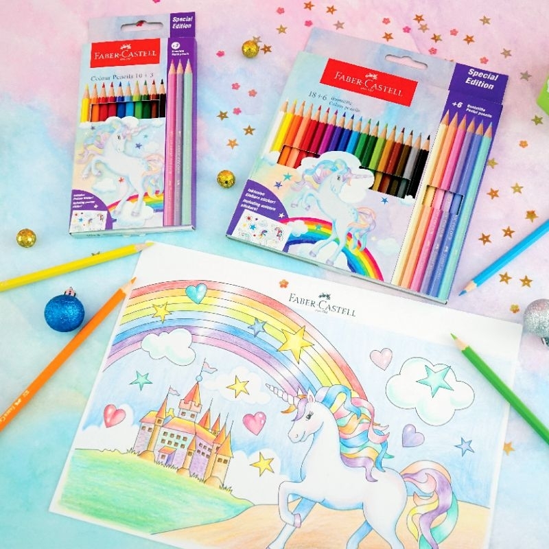 

Faber-Castell Colour Pencil Unicorn Special Edition 12 24 Colour / Pensil Warna Edisi Unicorn 12 24 Warna