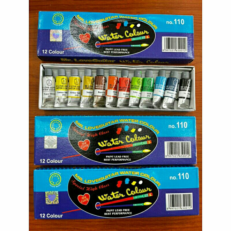 

Water Colour/cat Air 12 warna Guitar No.110.120.