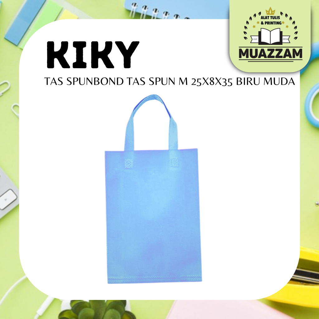 

Kantong spunbond 25x8x35 Biru Muda tas kain goodie bag polos tas souvenir kantun