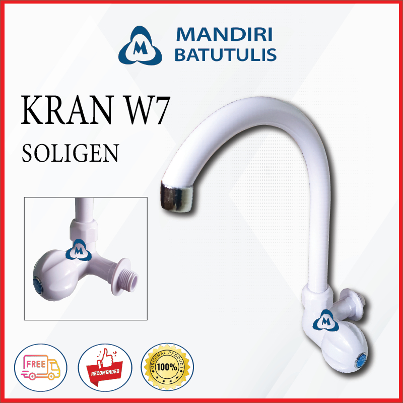Kran Angsa W7 Soligen - Kran Cuci Piring - Kran Air Soang - Kran Plastik Putar