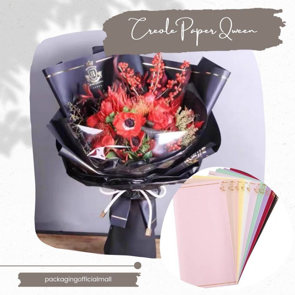 

CREOLE PAPER QWEEN / CELLOPHANE / FLORIST PAPER / KERTAS BUKET BUNGA / WRAPPING WRAPPER