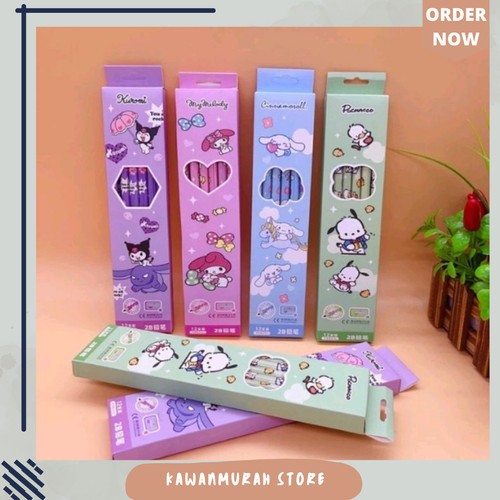 

1Lusin Pensil 2b Pensil Fancy Karakter Sanrio